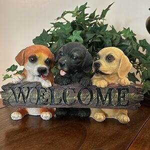 Dog “Welcome” Figure
